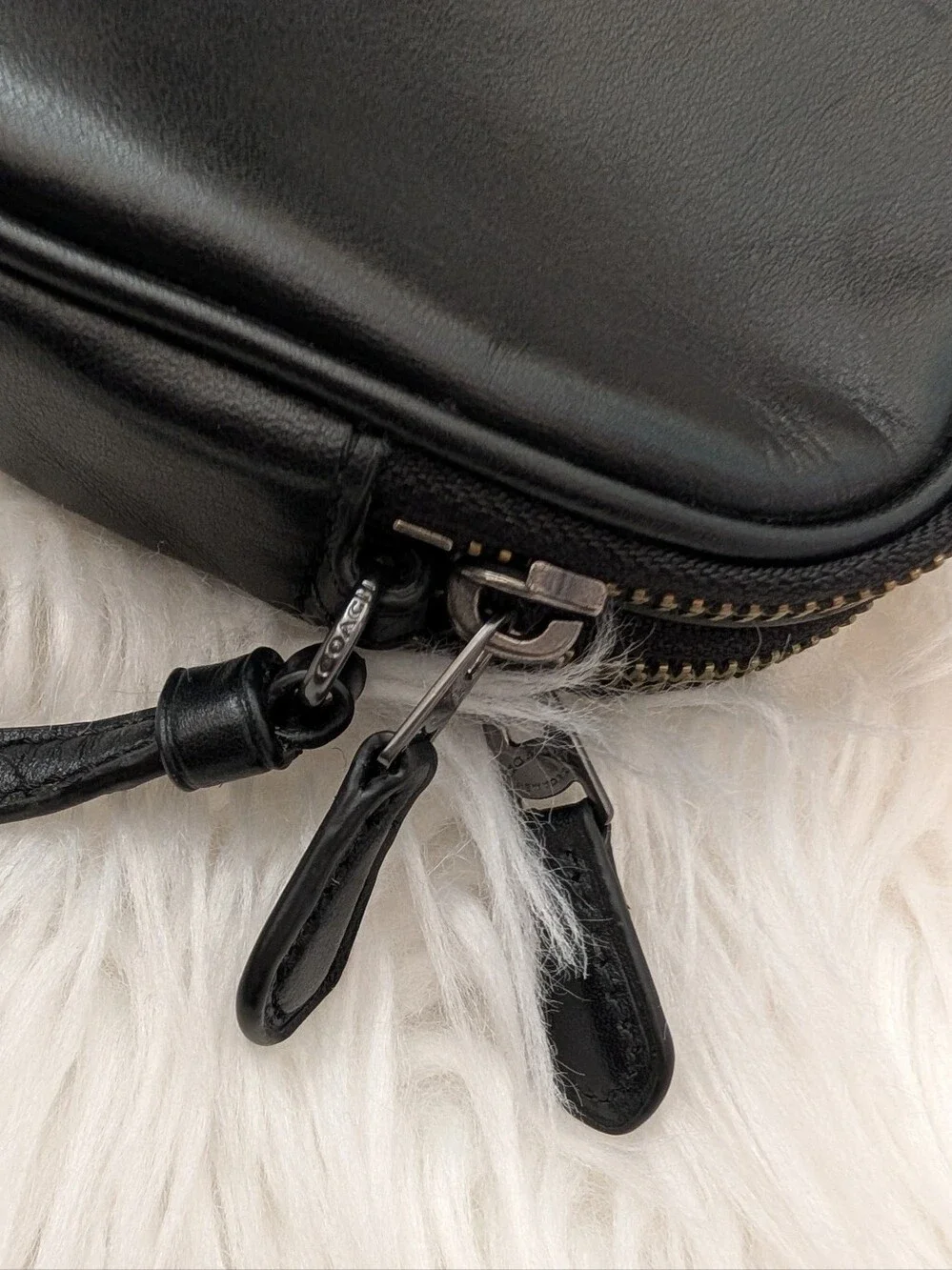 Coach Black Leather Floral Appliqué Small Crossbody